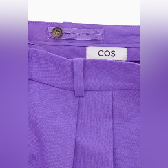COS Purple Double-Breasted Blazer and Wide-Leg Wool Trousers Suit - Picture 10 of 10
